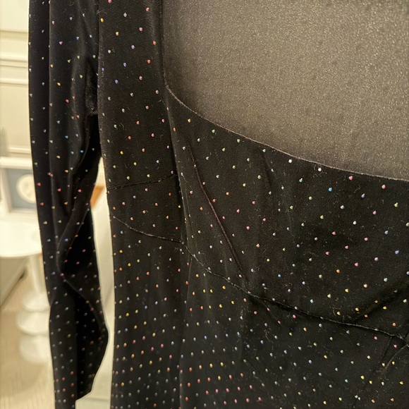 SAYLOR Black Long Sleeve Evening Dress with rainbow studs, NWT - Picture 3 of 7